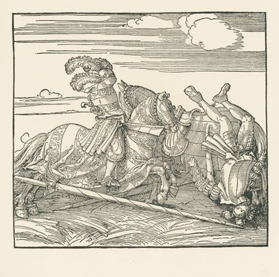 Het Duitse toernooi, ca. 1517-18 (houtsnede) door Albrecht Dürer or Duerer