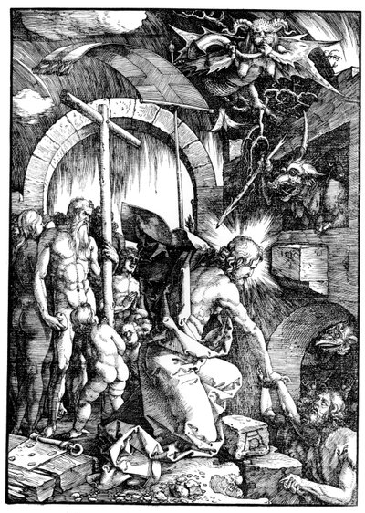 De Nederdaling ter Hel of Christus in het Voorgeborchte, uit De Grote Passie door Albrecht Dürer