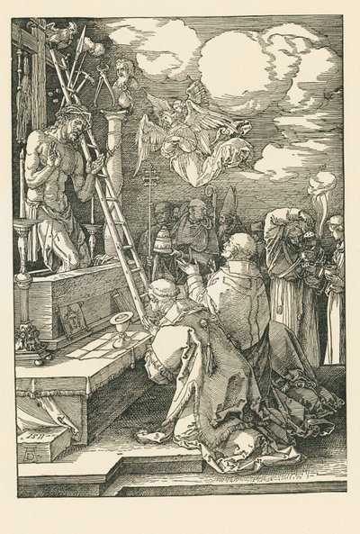 De mis van Sint Gregorius door Albrecht Dürer or Duerer