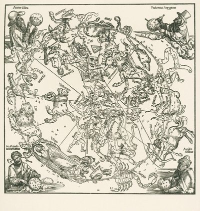 Het noordelijk halfrond van de Celestrale bol door Albrecht Dürer or Duerer