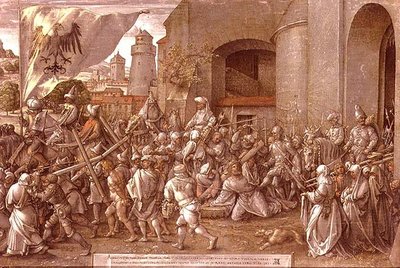 De weg naar Calvarie door Albrecht Dürer