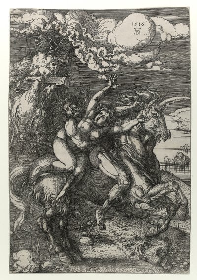 De ontvoering op de eenhoorn door Albrecht Dürer