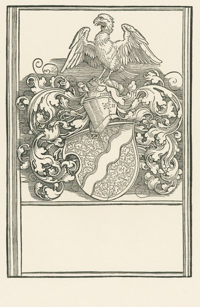 Het wapen van Michael Behaim, ca. 1518-20 (houtsnede) door Albrecht Dürer or Duerer