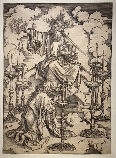 De visie van de 7 kandelaren door Albrecht Dürer or Duerer