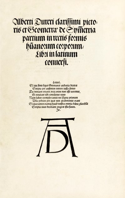 Titelpagina met Durer