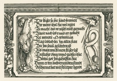 Triomfboog voor keizer Maximiliaan I door Albrecht Dürer or Duerer
