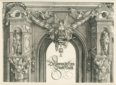 Triomfboog voor keizer Maximiliaan I door Albrecht Dürer or Duerer