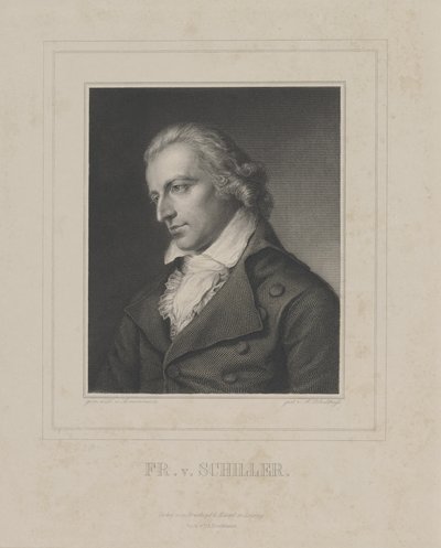 Portret van Friedrich von Schiller door Albrecht Fürchtegott Schultheiss