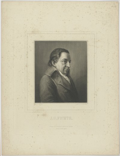 Portret van Johann Gottlieb Fichte 1762-1814 door Albrecht Fürchtegott Schultheiss