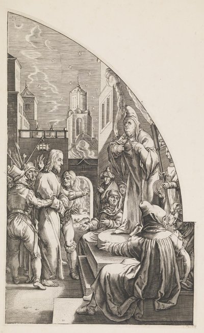 Christus voor Kajafas door Albrecht von Horn