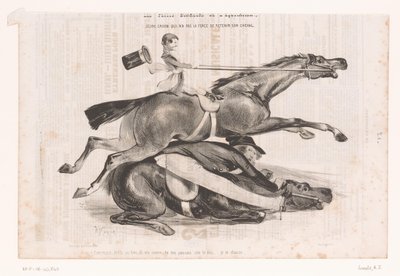 Jongeman verliest de controle over zijn paard door Alcide Joseph Lorentz