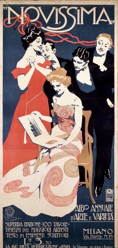 Reclameposter voor Novissima, Kunst- en letterenmagazine, c.1920 door Aleardo Terzi