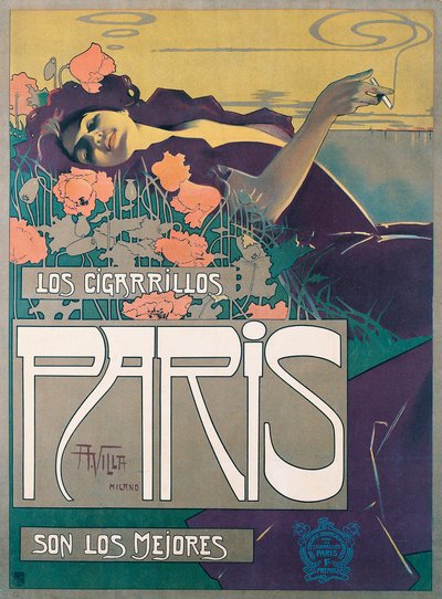 Cigarrillos Paris poster door Aleardo Villa