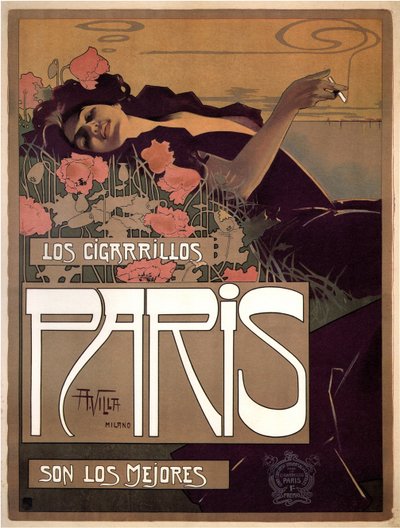 Los Cigarillos Parijs, 1901 door Aleardo Villa