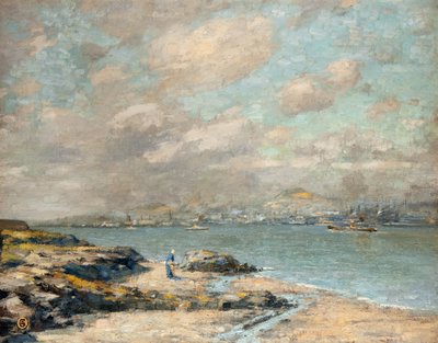 Dundee vanaf Tayport door Alec Grieve