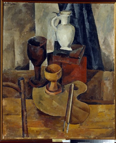 Stilleven met palet door Aleksandr Aleksandrovich Osmerkin