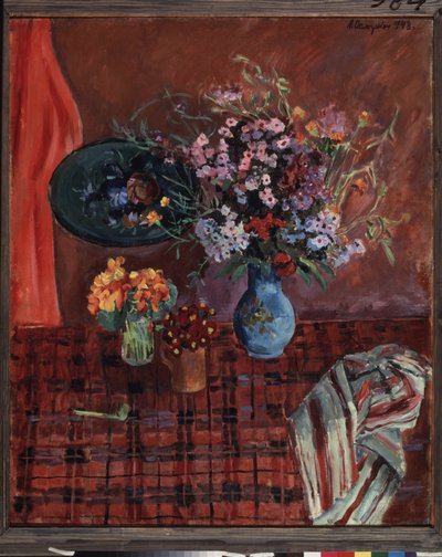 Stilleven met bloemen door Aleksandr Aleksandrovich Osmerkin
