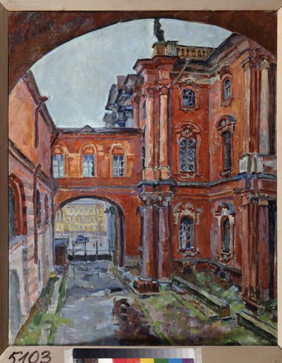 De binnenplaats van de hermitage (Sint-Petersburg) door Aleksandr Aleksandrovich Osmerkin