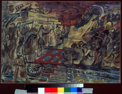 Decorontwerp voor de opera Sadko van Nikolai Rimski-Korsakov door Aleksandr Jakovlevic Golovin