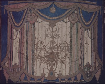 Ontwerp van gordijn voor het toneelstuk Het Masker door M. Lermontov, 1917 door Aleksandr Jakovlevic Golovin