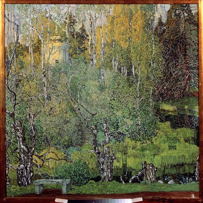 Het Neskuchny-park in Moskou door Aleksandr Jakovlevic Golovin