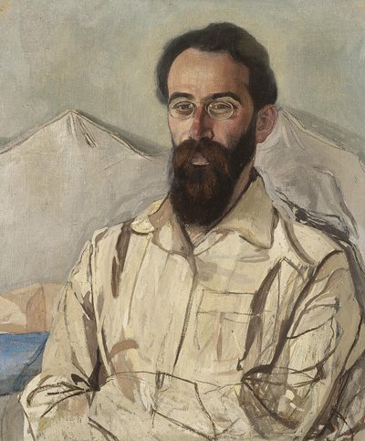 Portret van Friedrich Eduardovich Krimmer 1888-1963, 1919 door Aleksandr Jakovlevic Golovin