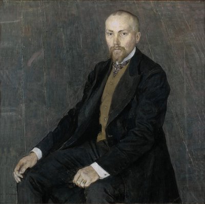 Portret van de kunstenaar Nicholas Roerich 1874-1947, 1907 door Aleksandr Jakovlevic Golovin