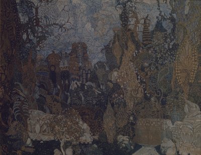 Decorontwerp voor het ballet De Vuurvogel van I. Stravinsky, 1910 door Aleksandr Jakovlevic Golovin