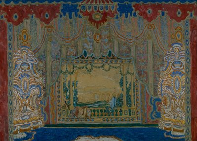 Toneelontwerp voor het toneelstuk Don Juan van Molière, 1910 door Aleksandr Jakovlevic Golovin