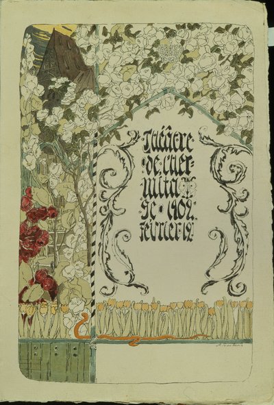 Theaterprogramma voor het toneelstuk Faust, 1902 door Aleksandr Jakovlevic Golovin