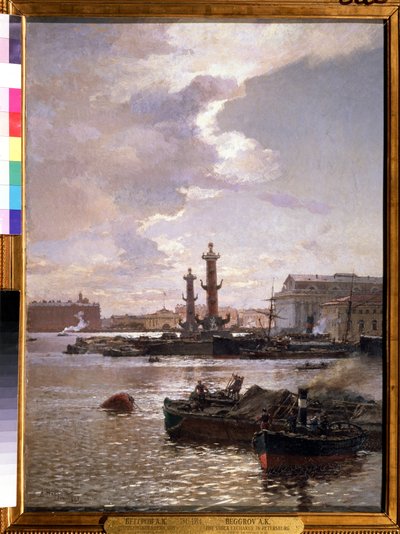 De beurs in Sint-Petersburg door Aleksandr Karlovich Beggrov