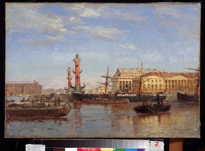 Uitzicht op Sint-Petersburg vanaf de Neva door Aleksandr Karlovich Beggrov