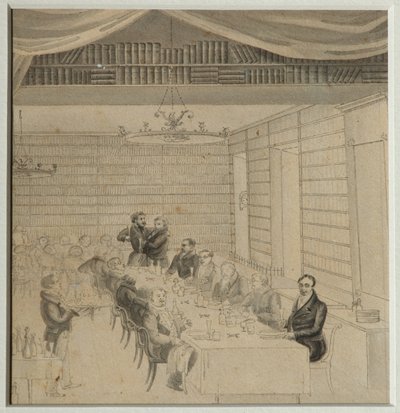 Literair Feest in de Boekwinkel van Aleksander Smirdin door Aleksandr Pavlovich Bryullov