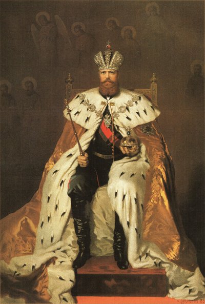 Portret van Alexander III van Rusland (1845-1894) door Aleksandr Petrovic Sokolov