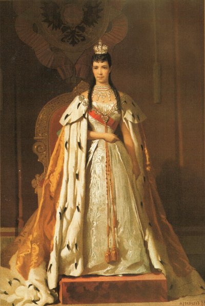 Portret van Maria Fjodorovna (1847-1928) door Aleksandr Petrovic Sokolov