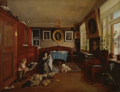 Interieur, 1879 door Aleksei Alekseevich Bobrov