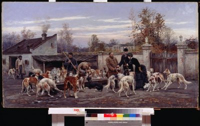 Bij een kennel door Aleksei Danilovich Kivshenko