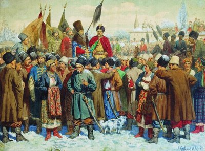 Toespraak van Boyar Vasili Buturlin bij de Rada van Pereyaslav, 1880 door Aleksei Danilovich Kivshenko