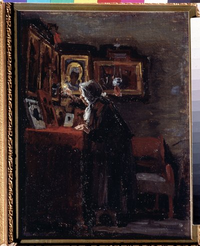 Voor een religieus feest door Aleksei Fyodorovich Afanasyev