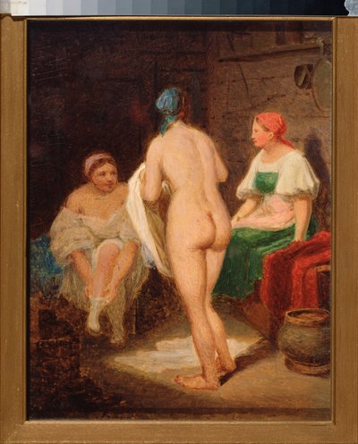In het stoombad door Aleksei Gavrilovich Venetsianov