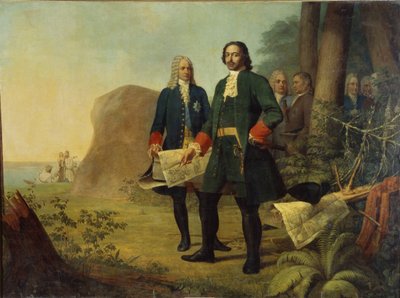 Peter de Grote. De stichting van Sint-Petersburg, 1838 door Aleksei Gavrilovich Venetsianov
