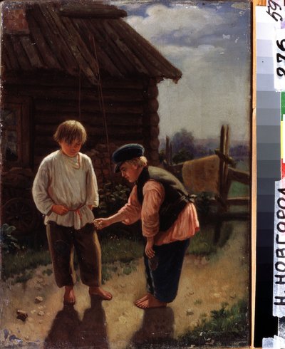 Het spel van knikkeren door Aleksei Ivanovich Korzukhin