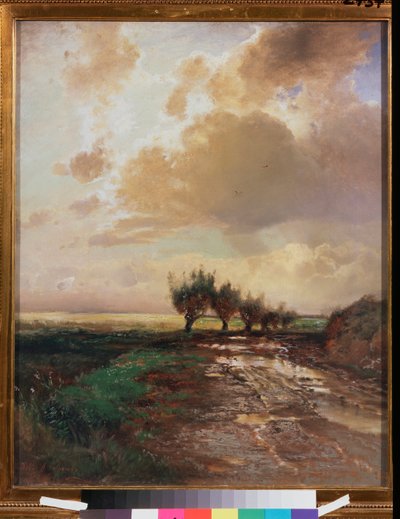 Landweg door Alexei Kondratjewitsch Sawrassow