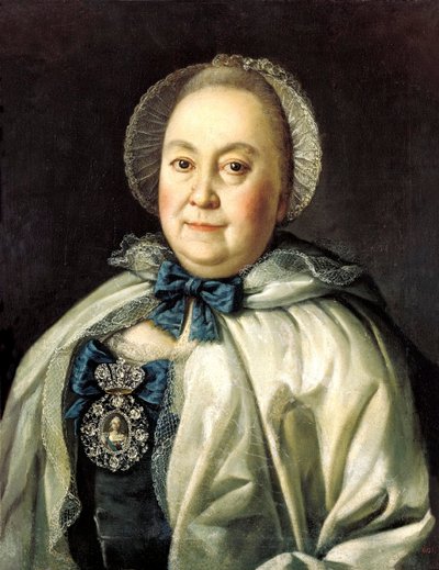 Portret van de hofdame gravin Maria A. Rumyantseva door Aleksei Petrovich Antropov