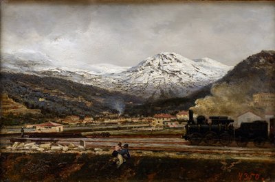 Berglandschap door Aleksei Petrovich Bogolyubov