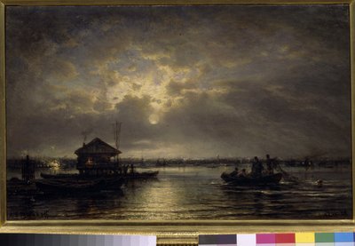 Zomernacht aan de Neva door Aleksei Petrovich Bogolyubov