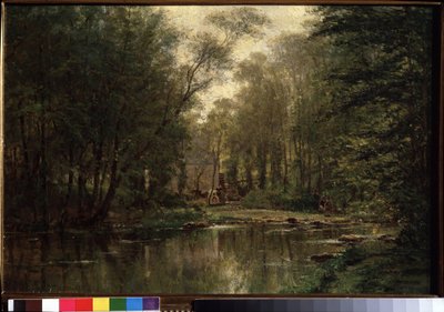 Landschap van La Veules in Normandië door Aleksei Petrovich Bogolyubov