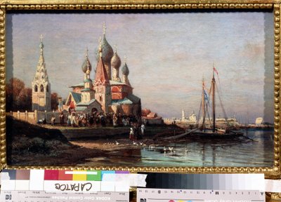 Paasprocessie in Jaroslavl door Aleksei Petrovich Bogolyubov