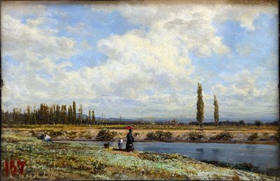 Vichy. Oevers. Middag door Aleksei Petrovich Bogolyubov