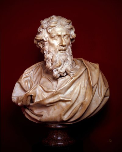 Marmeren bustes van St. Peter en St. Paul door Alessandro Algardi